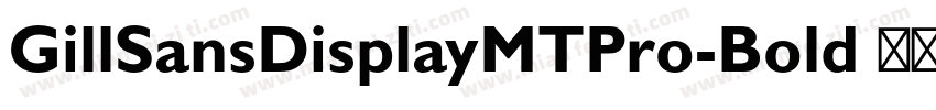 GillSansDisplayMTPro-Bold 语言英文字体转换